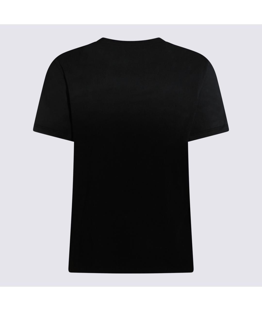 BLUMARINE Черная хлопковая футболка, фото 2
