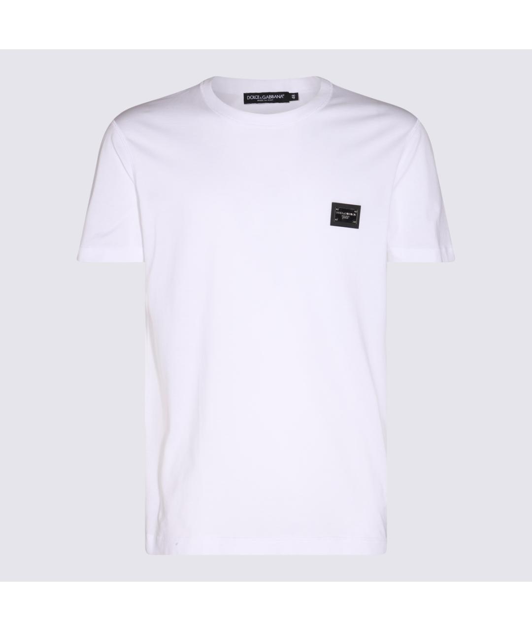 DOLCE&GABBANA Белая хлопковая футболка, фото 3