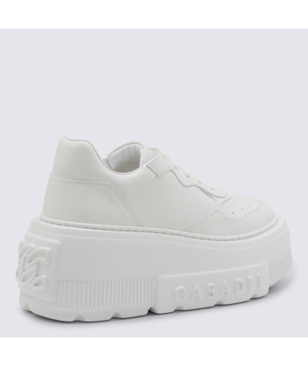 CASADEI Белые кожаные кроссовки, фото 3