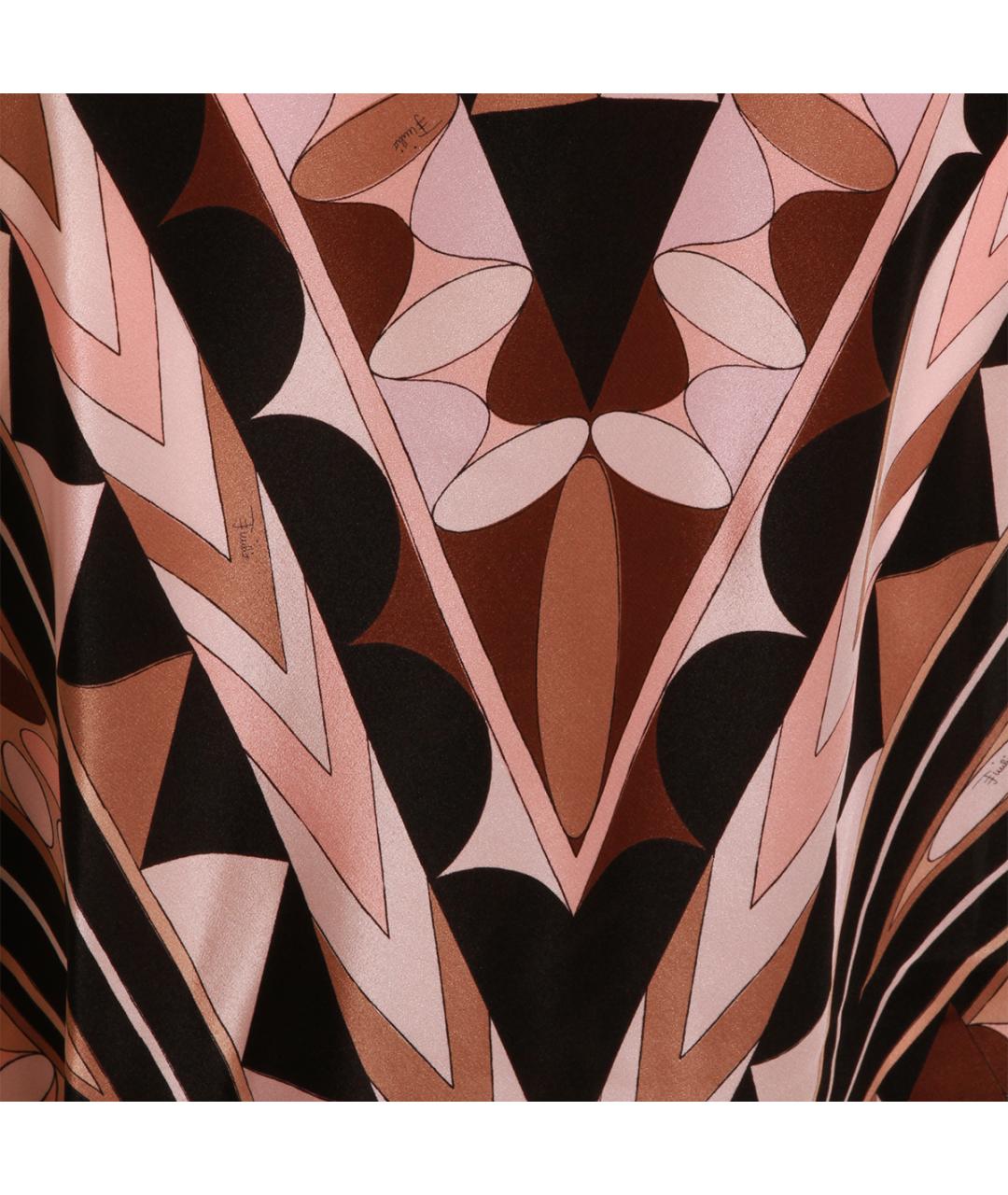 EMILIO PUCCI Розовое шелковое повседневное платье, фото 4