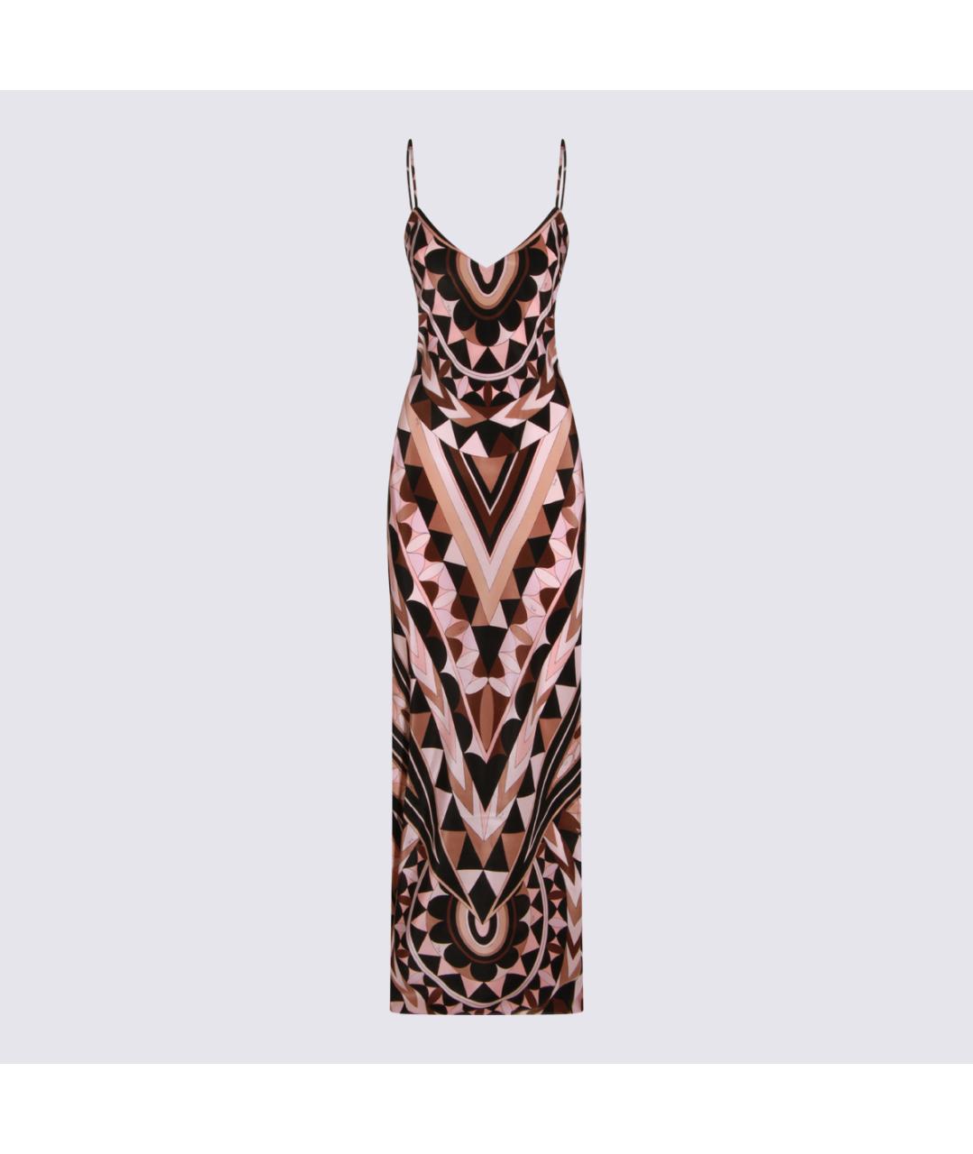 EMILIO PUCCI Розовое шелковое повседневное платье, фото 5