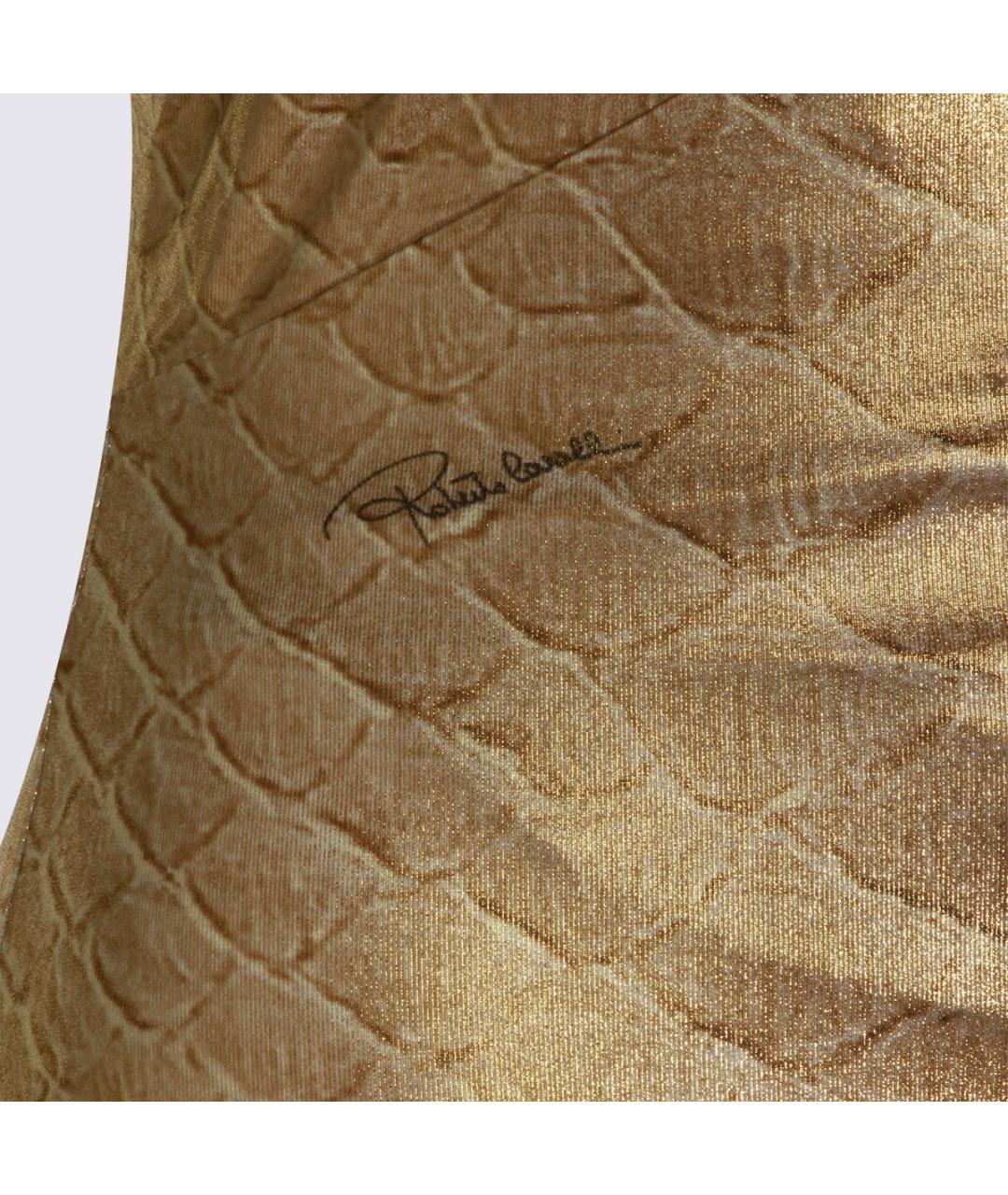 ROBERTO CAVALLI Золотой полиамидовый комбинезон, фото 5