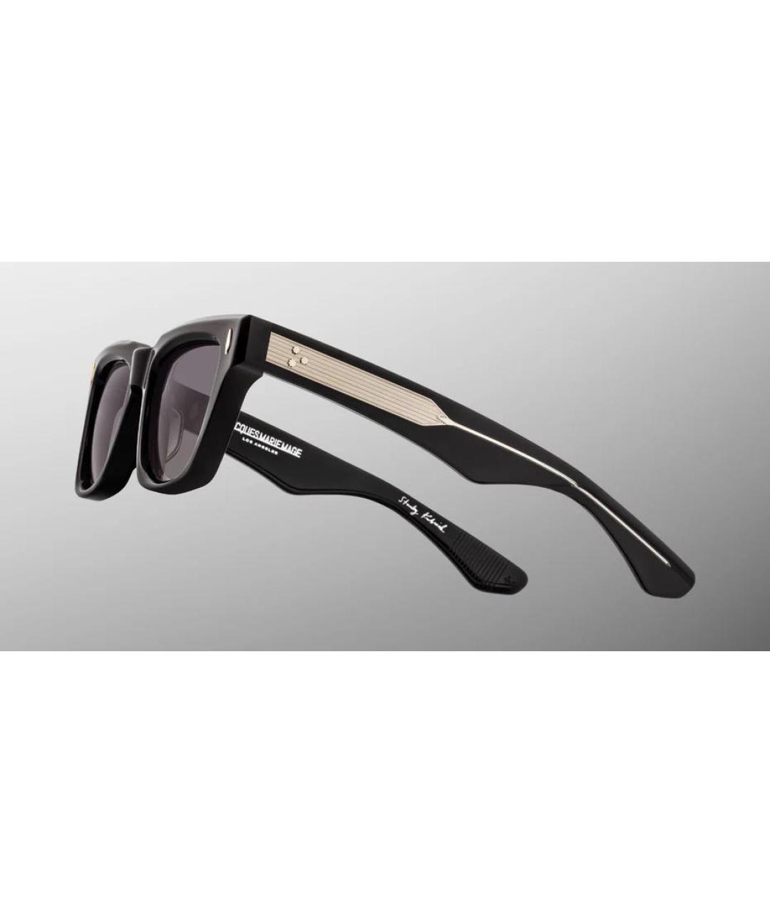 JACQUES MARIE MAGE Черные пластиковые солнцезащитные очки, фото 3