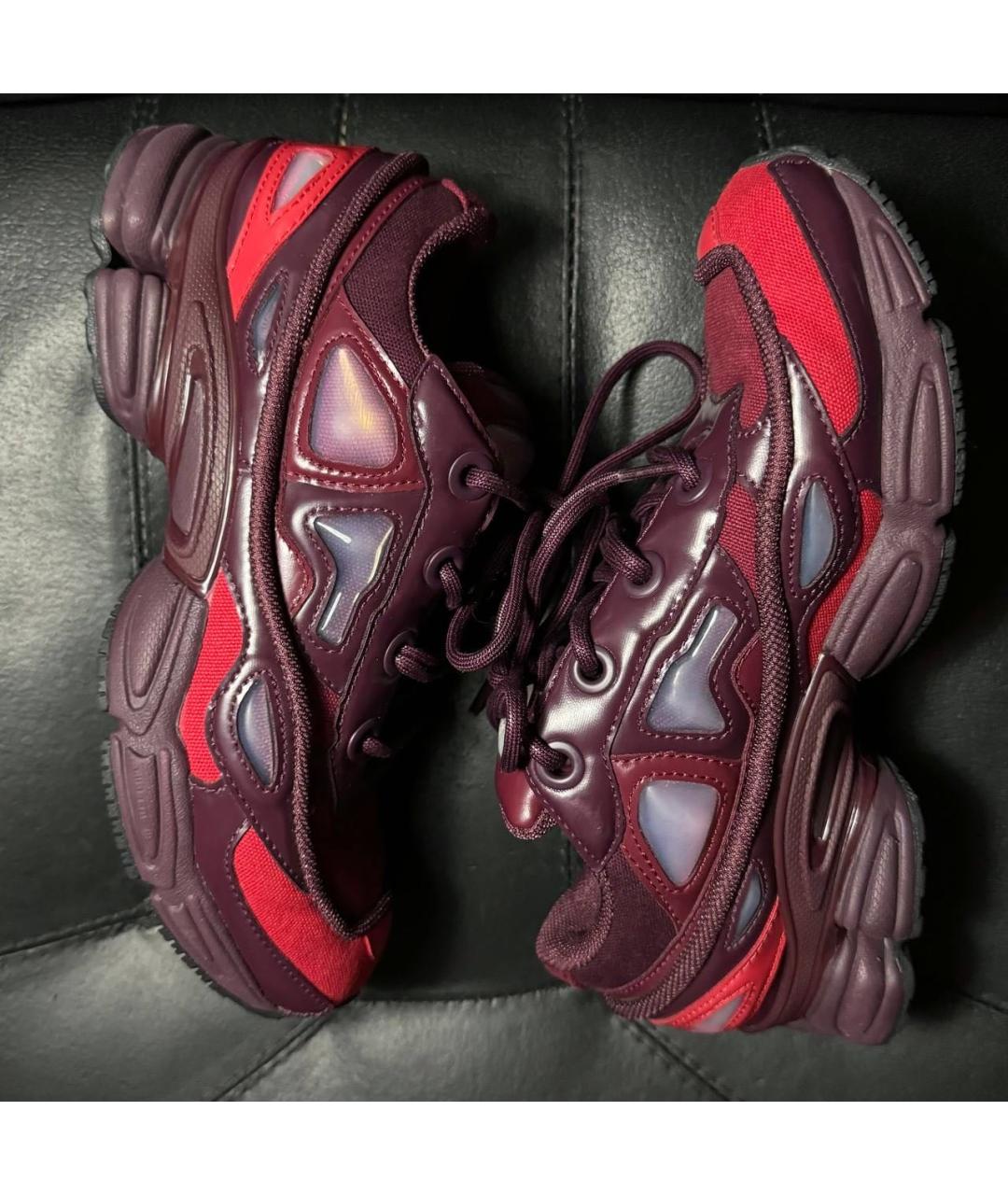 ADIDAS X RAF SIMONS Бордовые текстильные кроссовки, фото 5