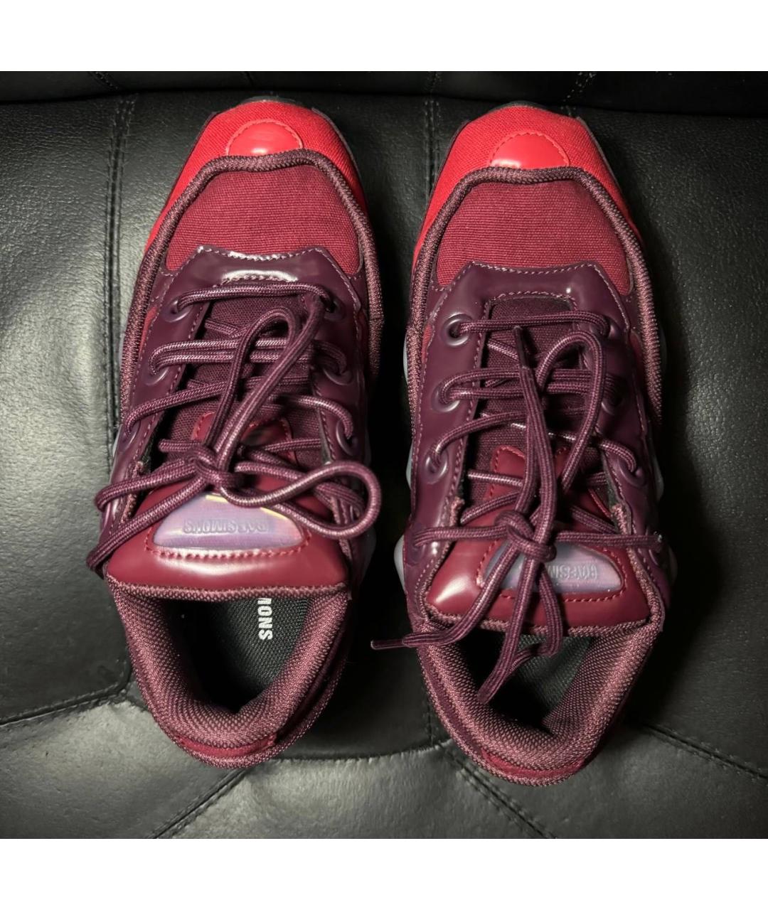 ADIDAS X RAF SIMONS Бордовые текстильные кроссовки, фото 7