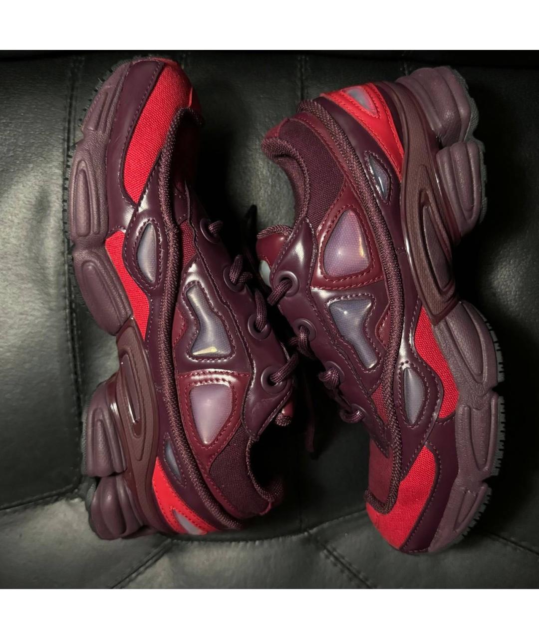 ADIDAS X RAF SIMONS Бордовые текстильные кроссовки, фото 4