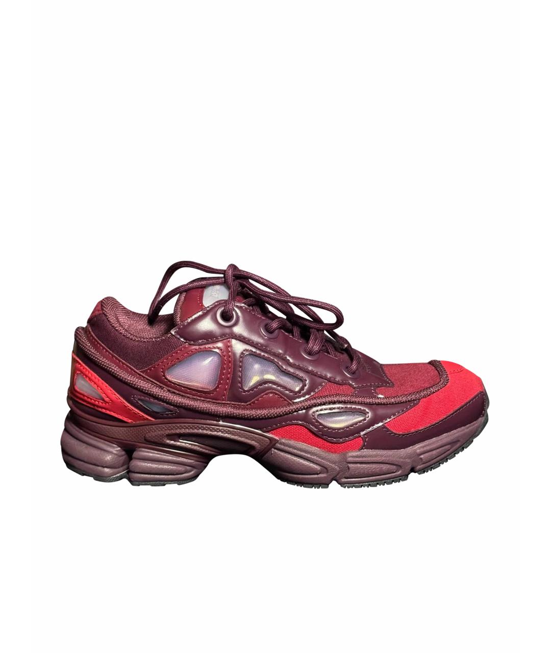 ADIDAS X RAF SIMONS Бордовые текстильные кроссовки, фото 1