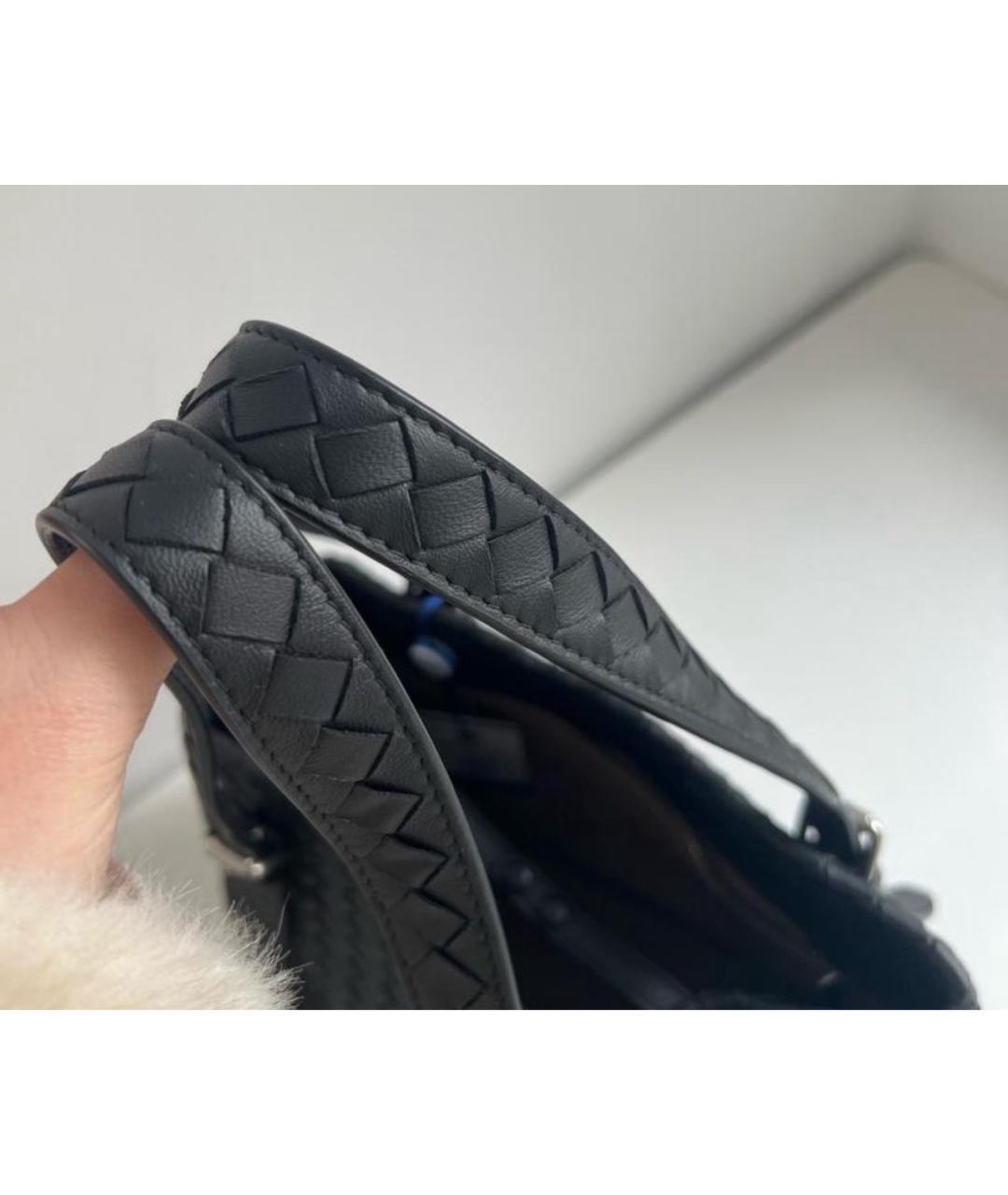 BOTTEGA VENETA Черная кожаная сумка тоут, фото 6