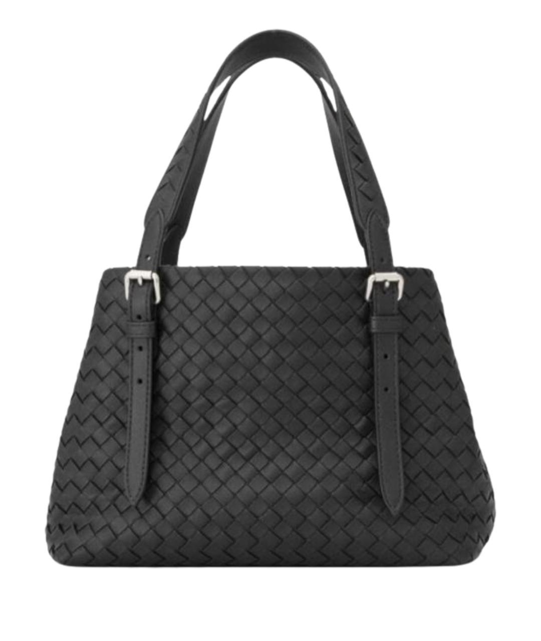 BOTTEGA VENETA Черная кожаная сумка тоут, фото 1