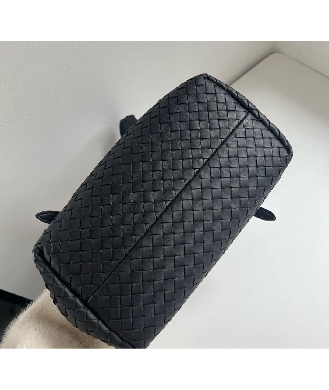 BOTTEGA VENETA Черная кожаная сумка тоут, фото 5