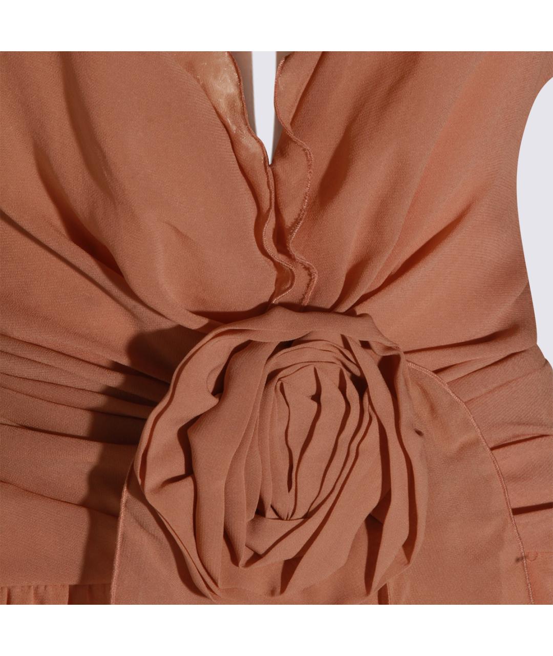 BLUMARINE Розовое полиэстеровое вечернее платье, фото 3