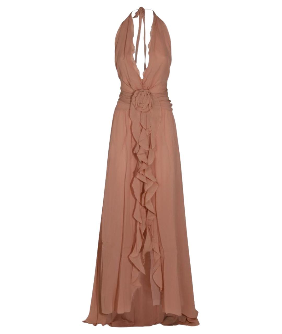 BLUMARINE Розовое полиэстеровое вечернее платье, фото 1