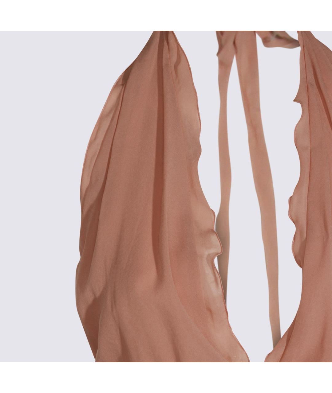 BLUMARINE Розовое полиэстеровое вечернее платье, фото 4