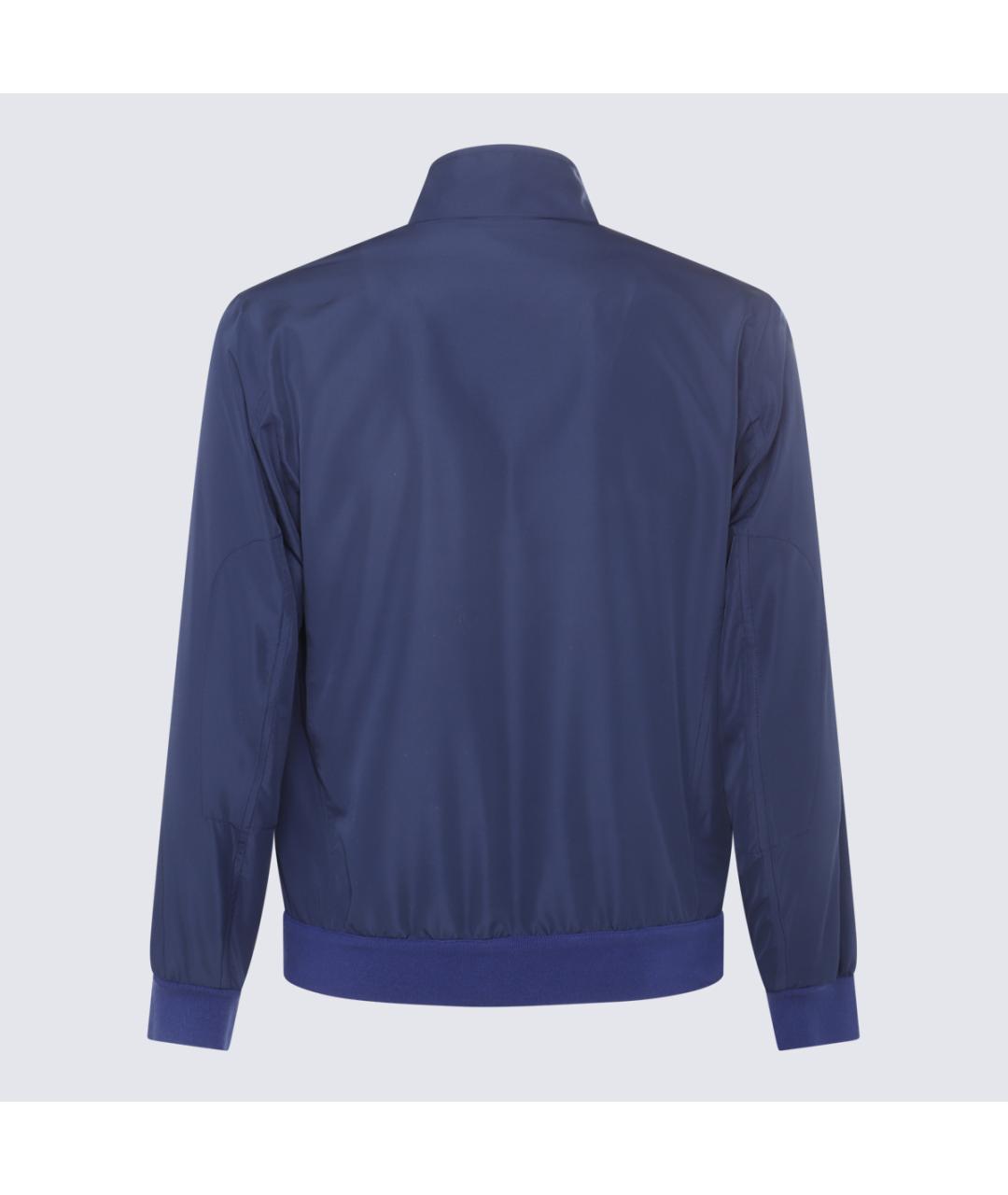 KITON Синяя полиэстеровая куртка, фото 2