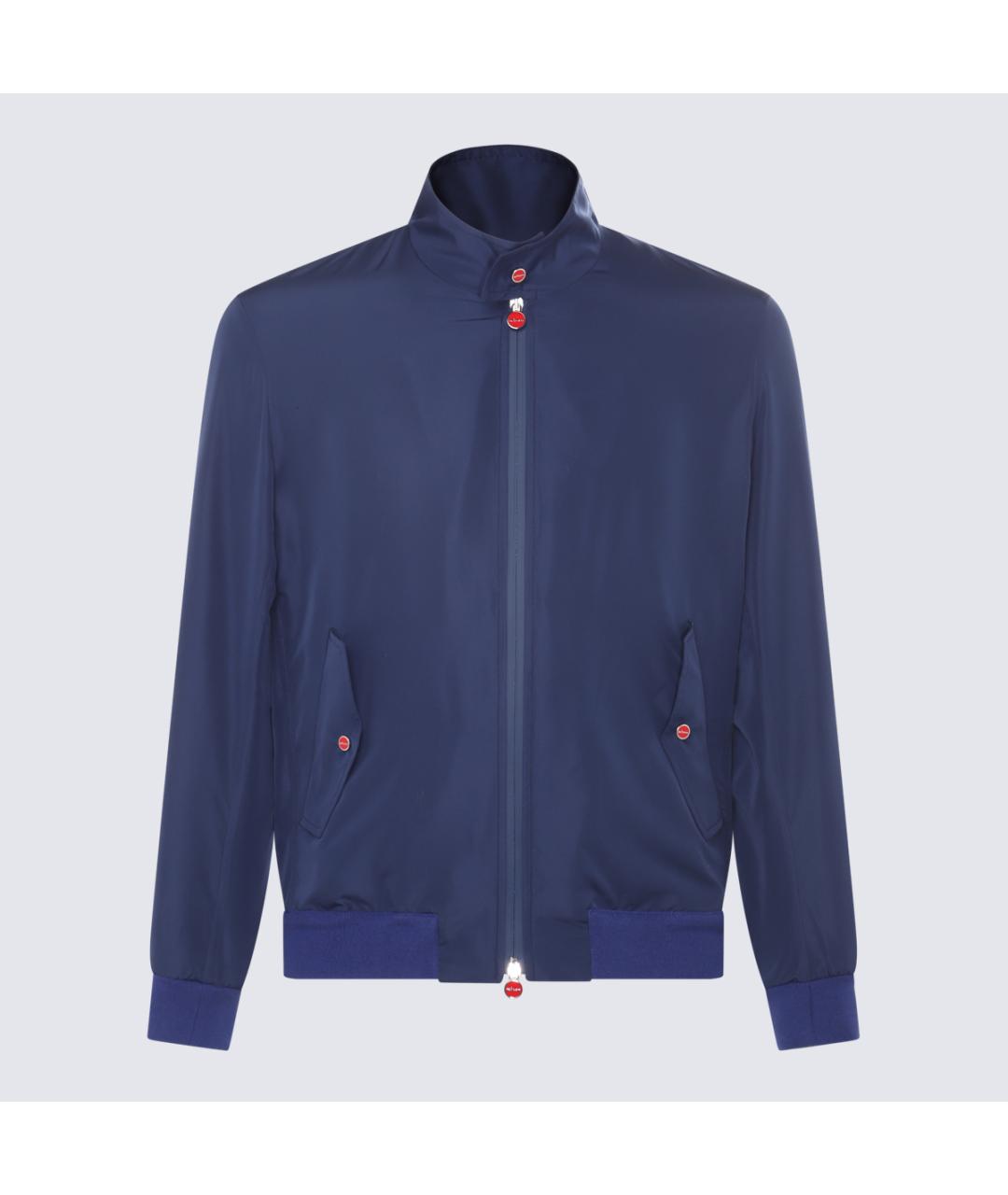 KITON Синяя полиэстеровая куртка, фото 3