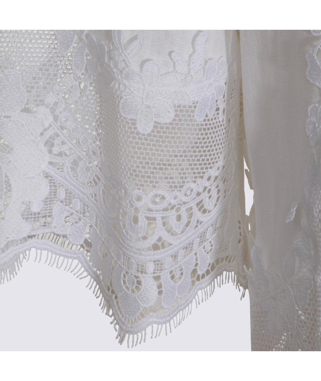 TWIN-SET Белая льняная рубашка, фото 3