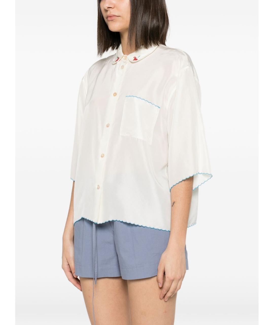 FORTE FORTE Белая шелковая рубашка, фото 4