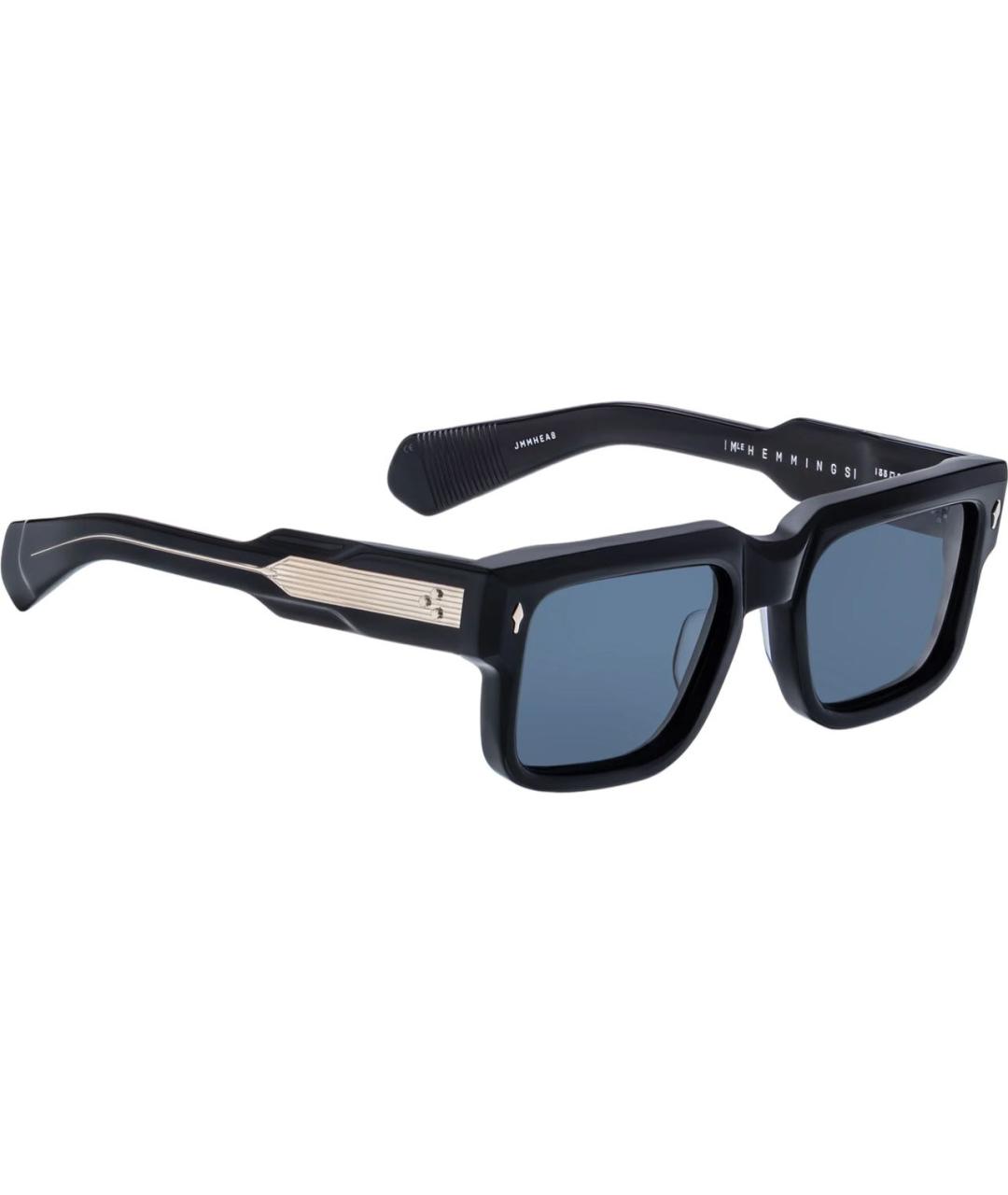 JACQUES MARIE MAGE Черные пластиковые солнцезащитные очки, фото 2