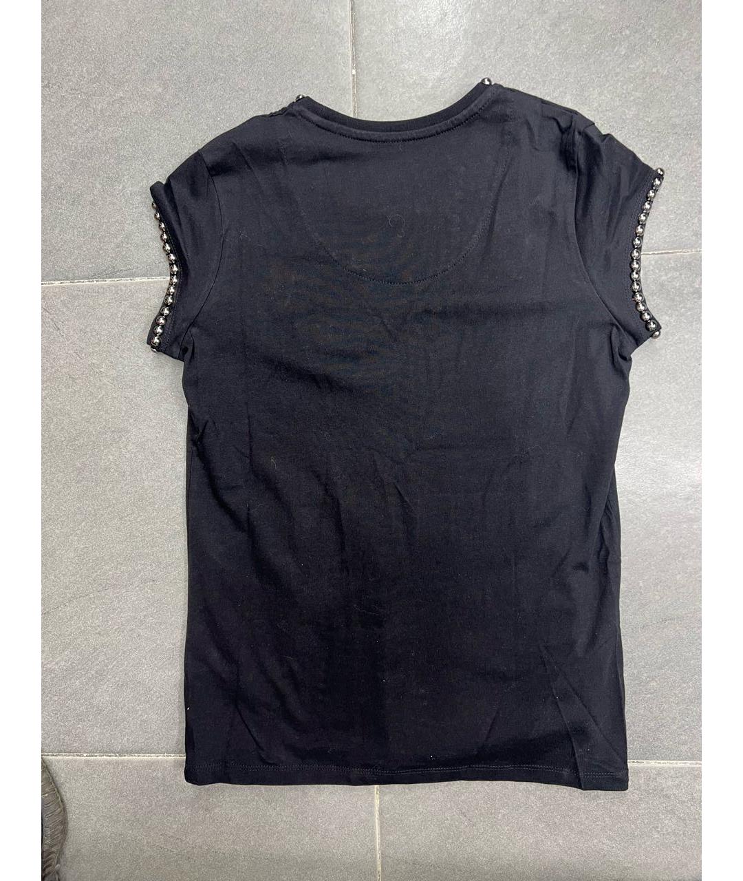 PHILIPP PLEIN Черная хлопковая футболка, фото 2