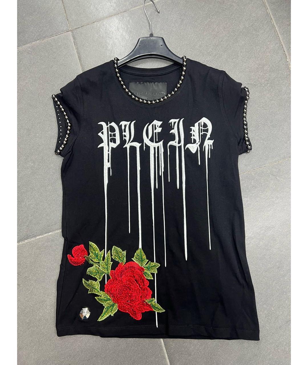 PHILIPP PLEIN Черная хлопковая футболка, фото 6