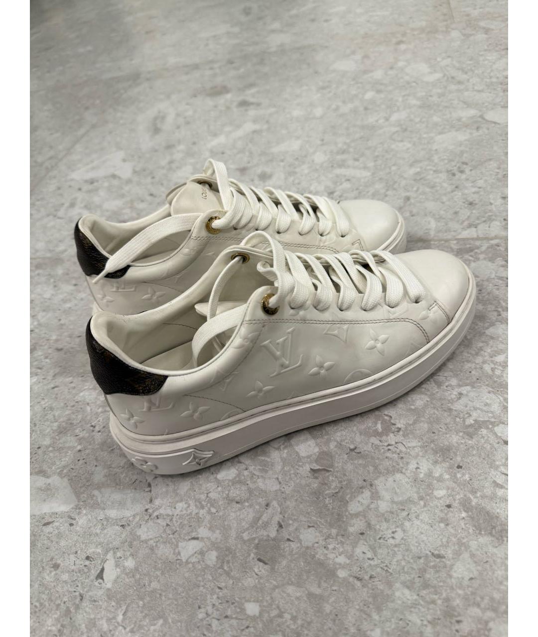 LOUIS VUITTON Белые кожаные кроссовки, фото 5