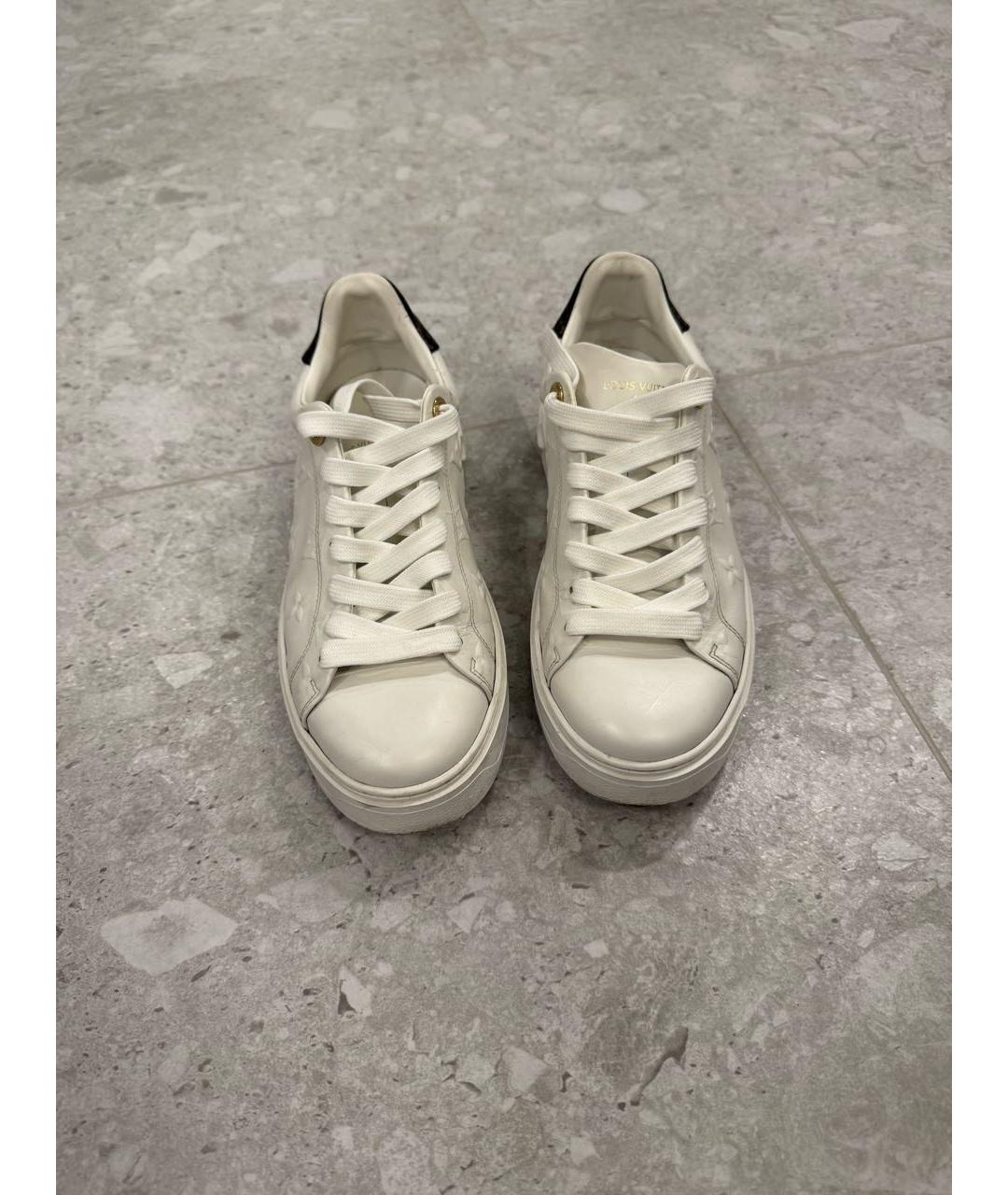 LOUIS VUITTON Белые кожаные кроссовки, фото 2