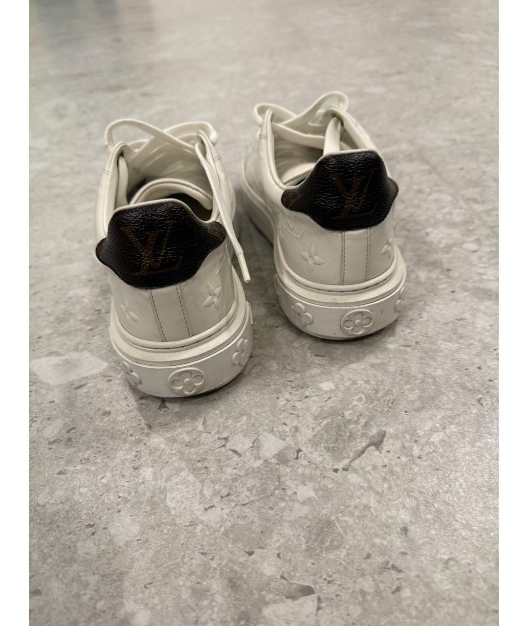 LOUIS VUITTON Белые кожаные кроссовки, фото 4