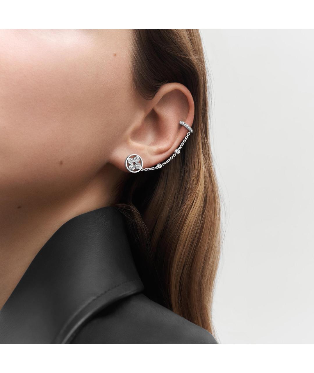 LOUIS VUITTON Белые серьги из белого золота, фото 2