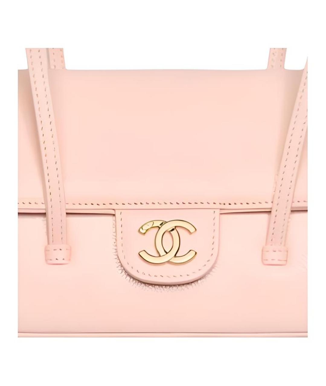 CHANEL Розовая кожаная сумка через плечо, фото 2