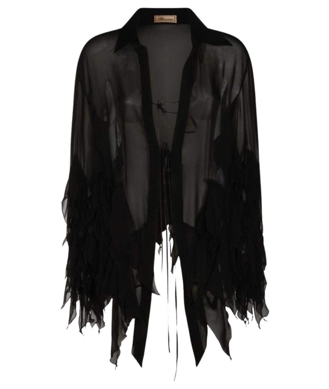 BLUMARINE Черная вискозная рубашка, фото 1