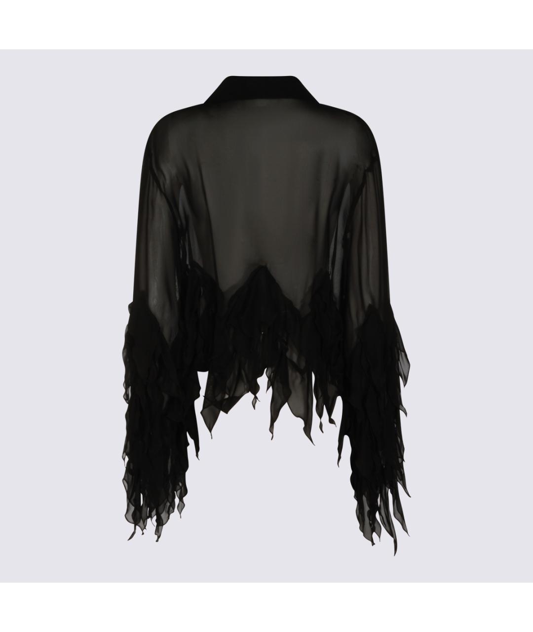 BLUMARINE Черная вискозная рубашка, фото 2