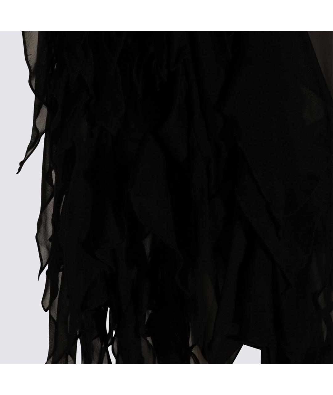 BLUMARINE Черная вискозная рубашка, фото 5