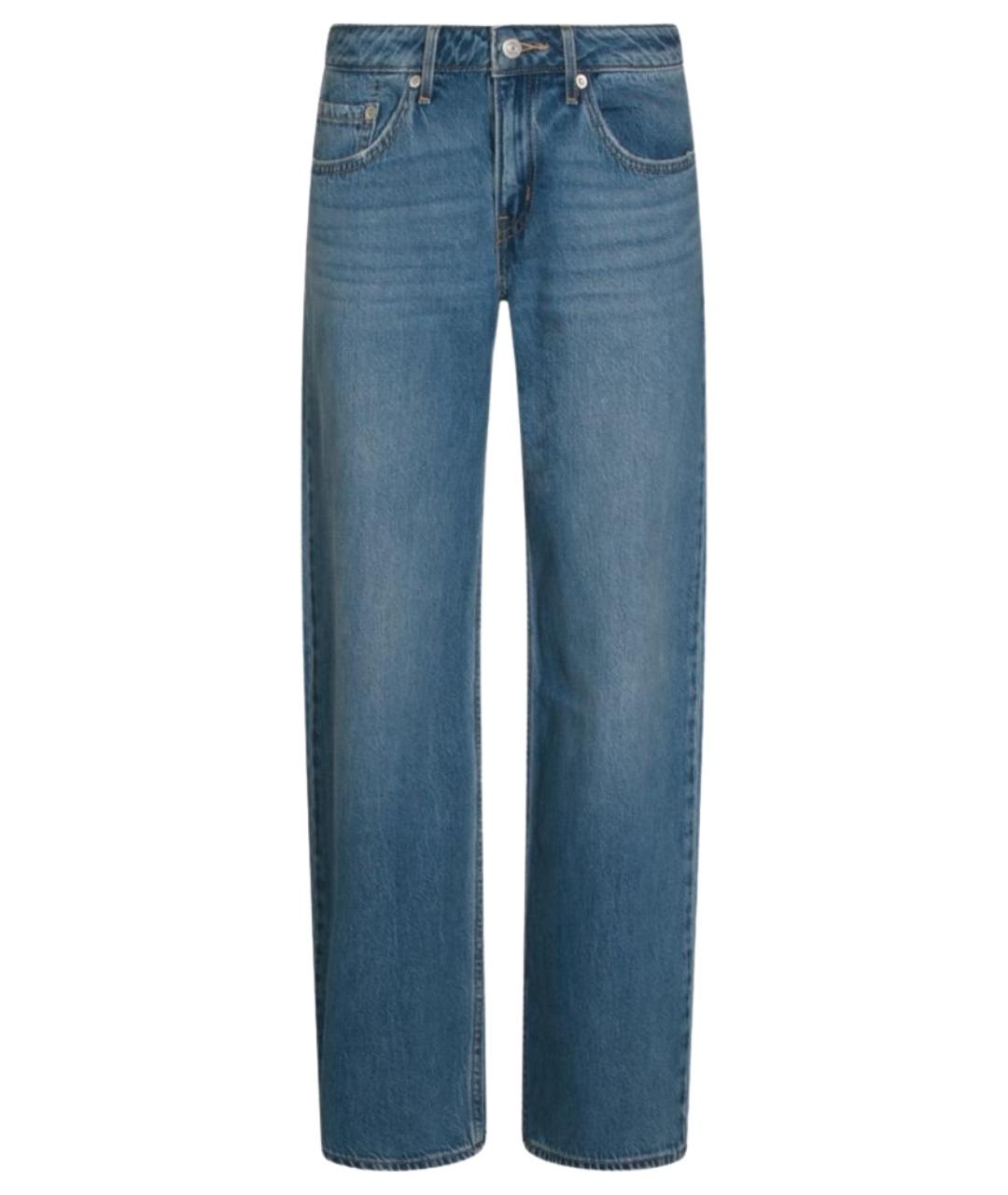 LEVI'S Синие хлопковые прямые джинсы, фото 1