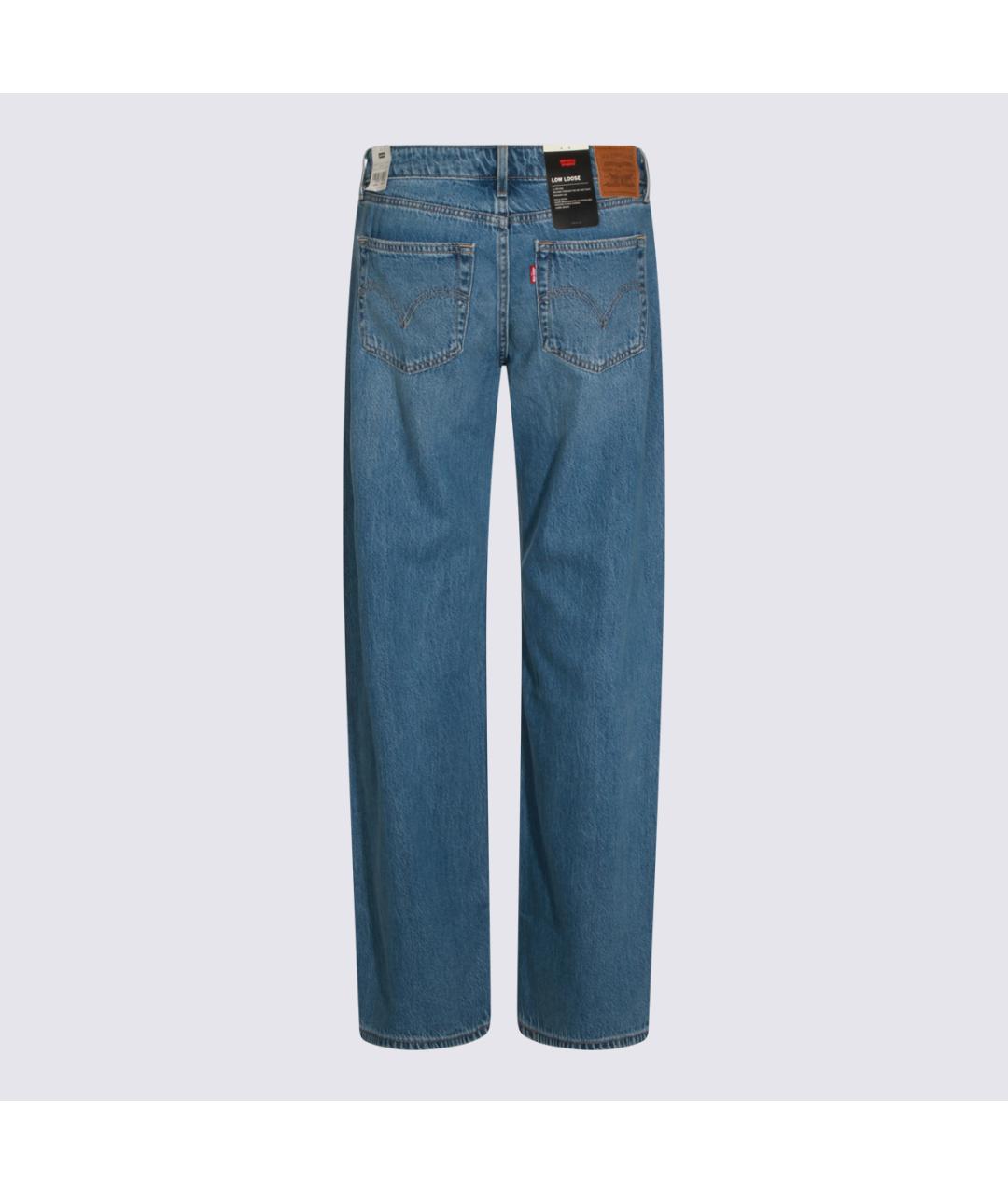 LEVI'S Синие хлопковые прямые джинсы, фото 2