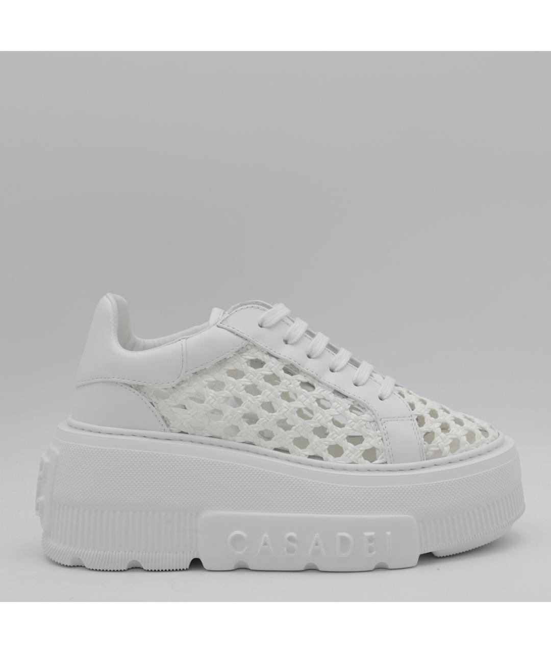 CASADEI Белые текстильные кроссовки, фото 3