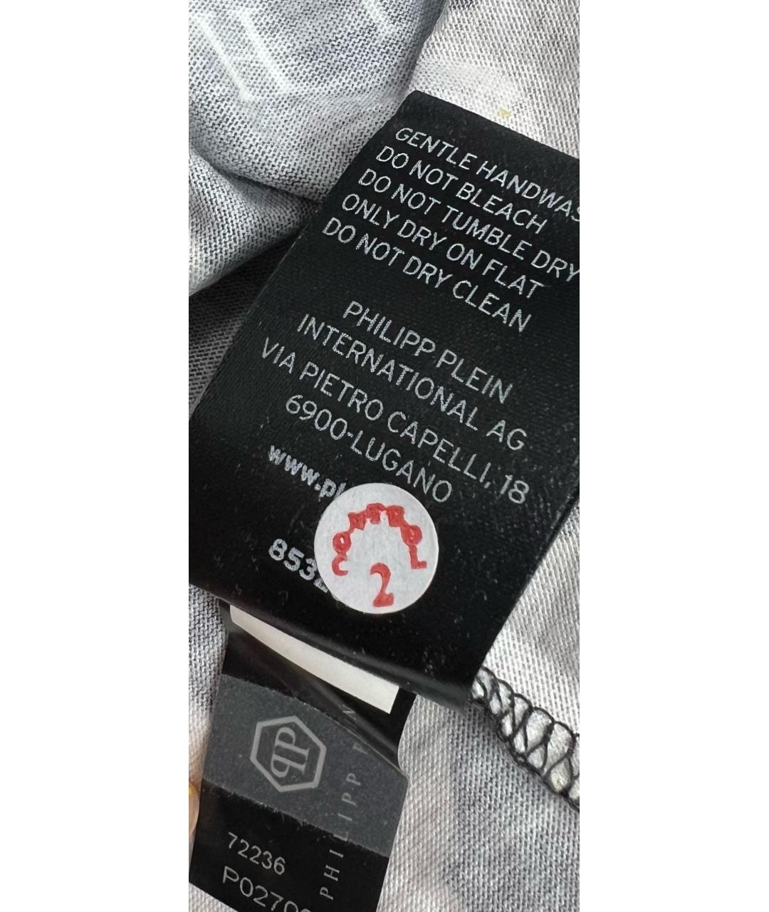 PHILIPP PLEIN Черная хлопковая футболка, фото 8