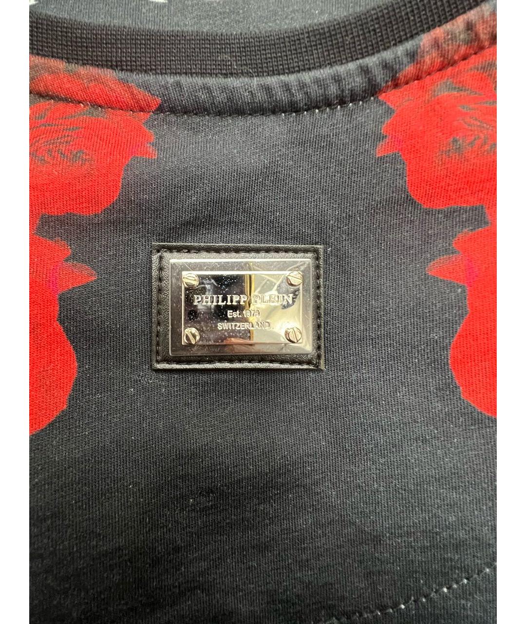 PHILIPP PLEIN Черная хлопковая футболка, фото 4