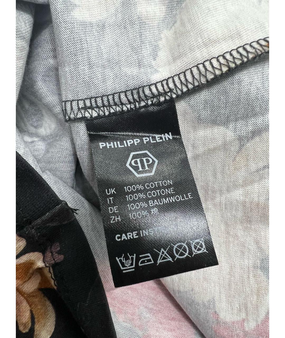 PHILIPP PLEIN Черная хлопковая футболка, фото 5