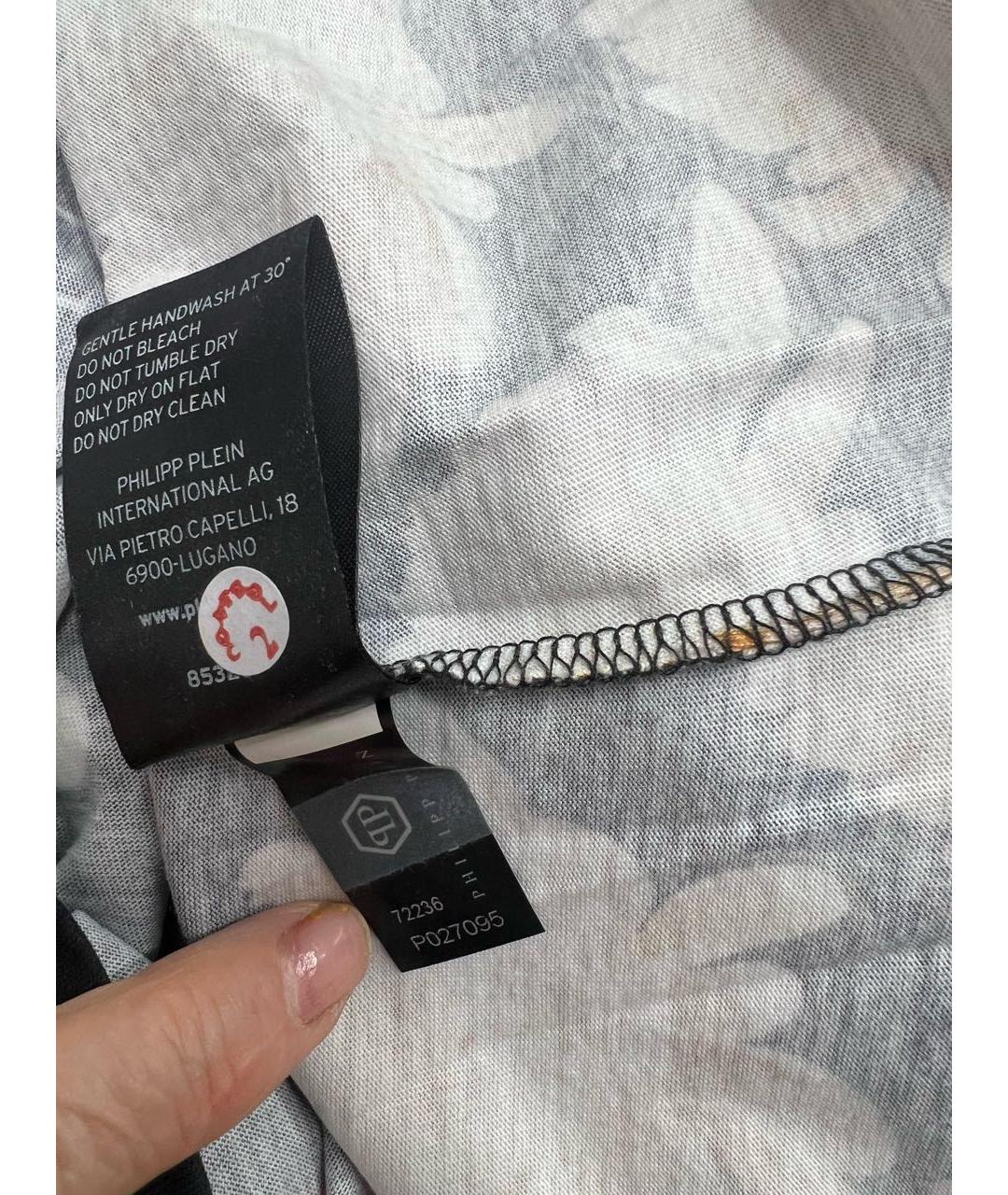 PHILIPP PLEIN Черная хлопковая футболка, фото 7