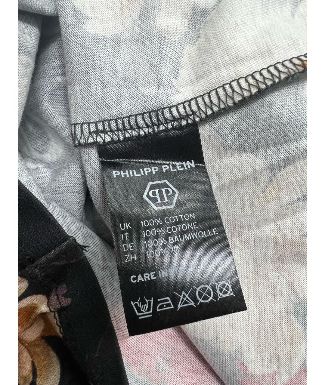 PHILIPP PLEIN Черная хлопковая футболка, фото 6