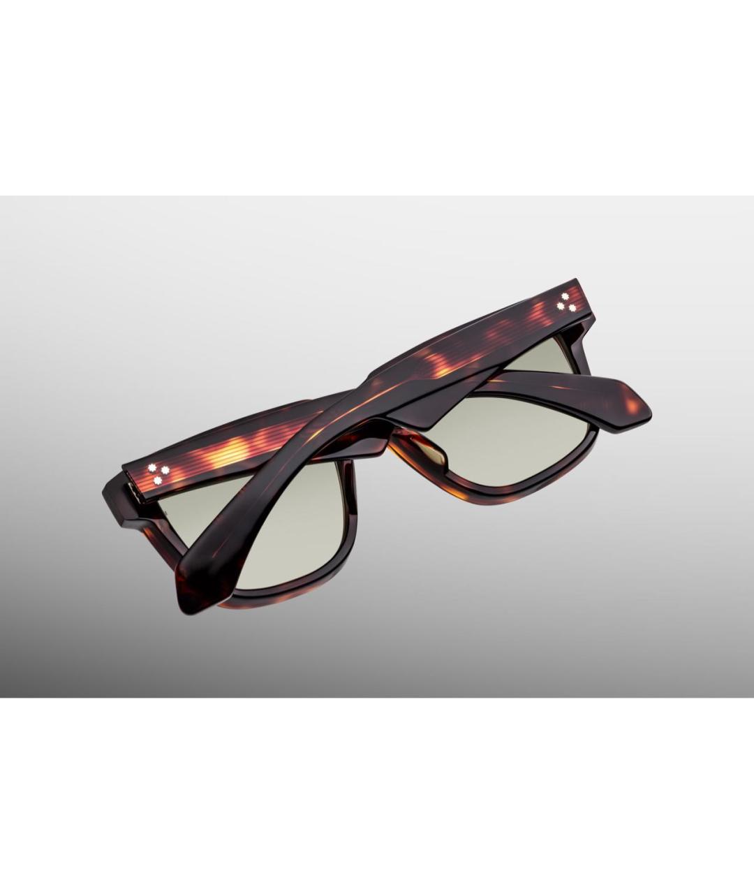 JACQUES MARIE MAGE Коричневые пластиковые солнцезащитные очки, фото 4