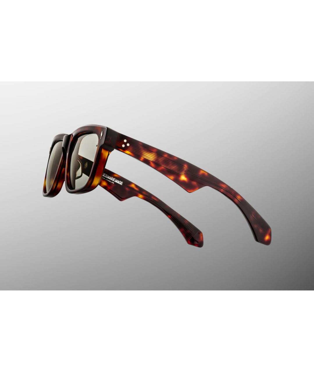 JACQUES MARIE MAGE Коричневые пластиковые солнцезащитные очки, фото 2