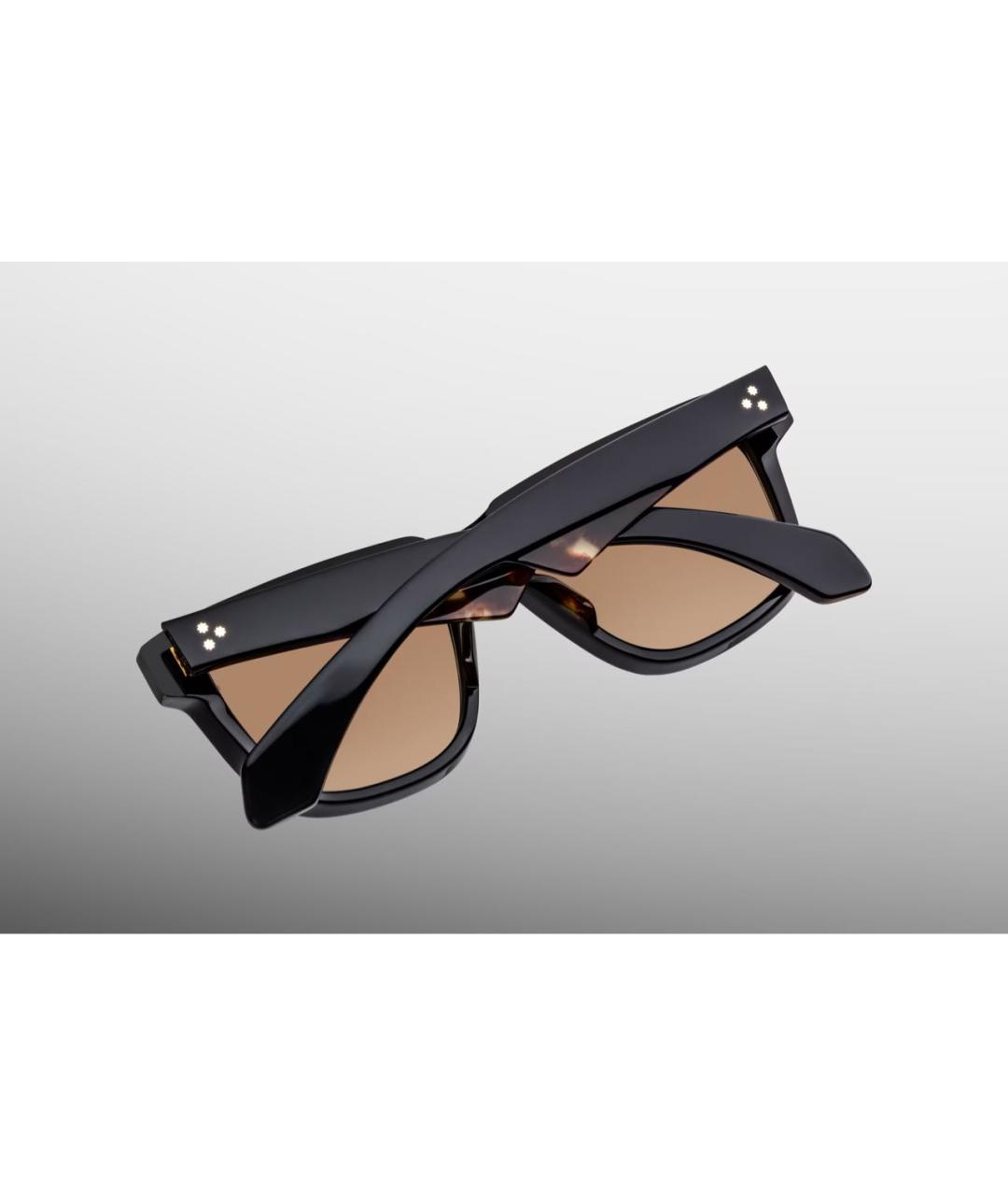 JACQUES MARIE MAGE Коричневые пластиковые солнцезащитные очки, фото 4