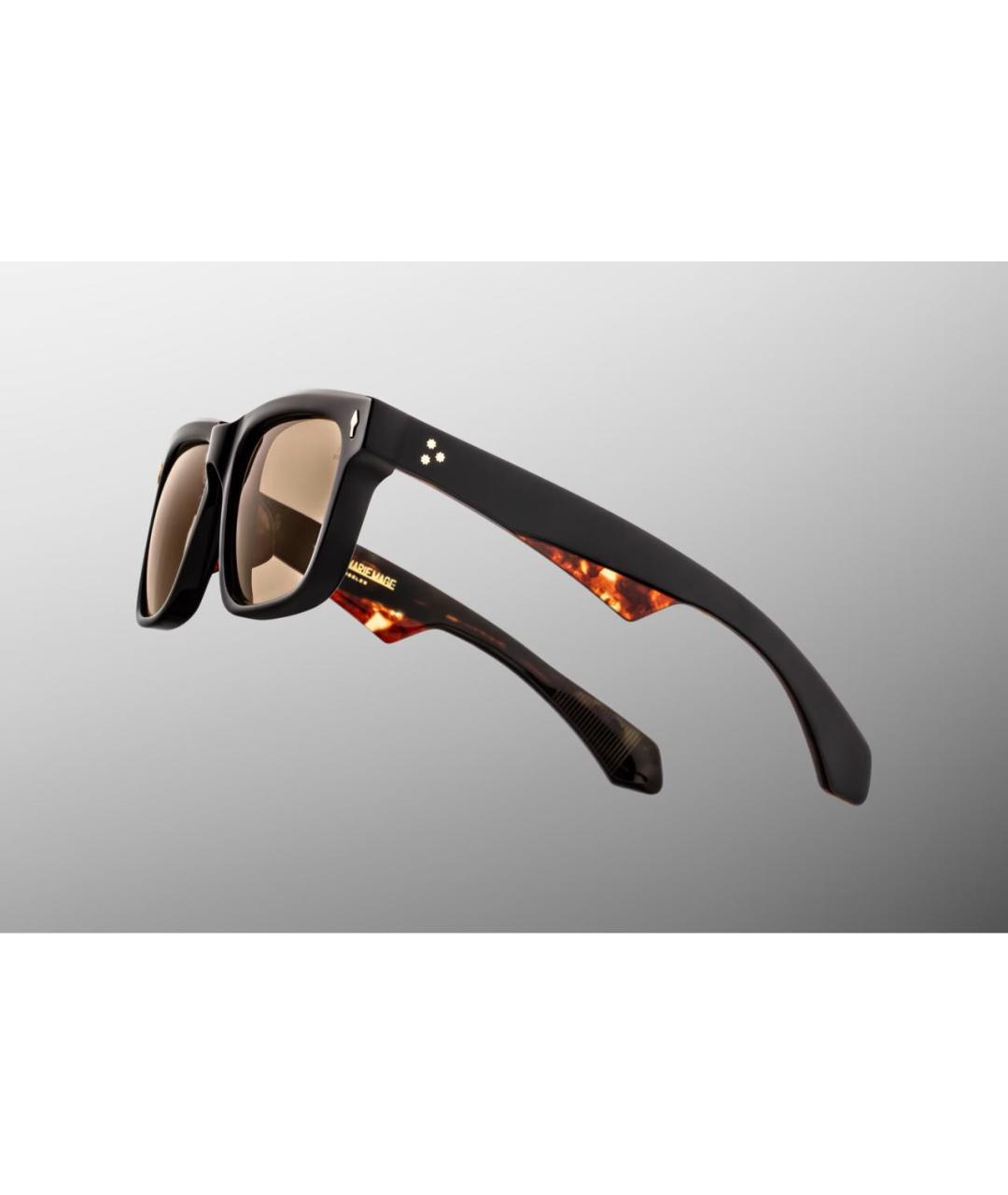 JACQUES MARIE MAGE Коричневые пластиковые солнцезащитные очки, фото 3