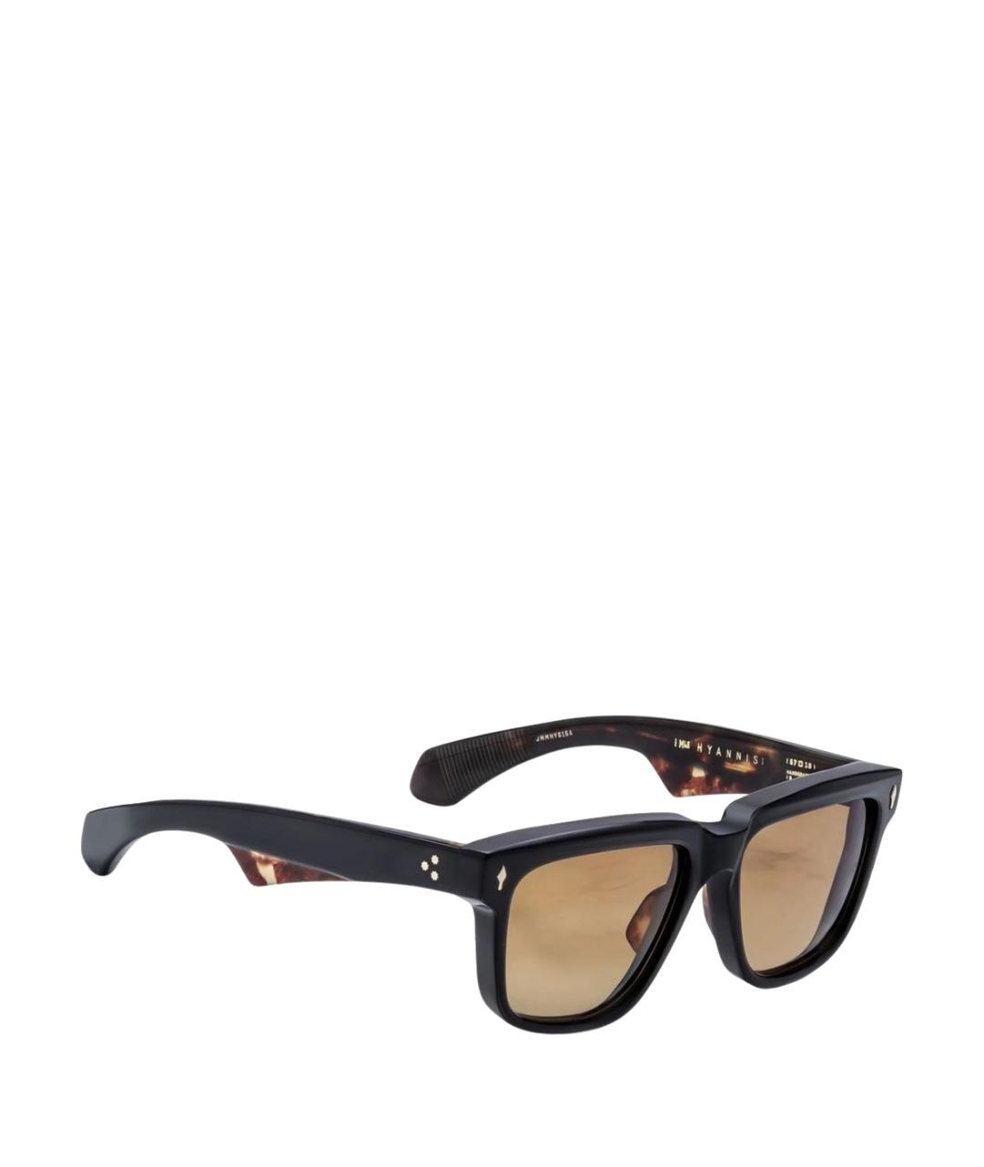 JACQUES MARIE MAGE Коричневые пластиковые солнцезащитные очки, фото 1