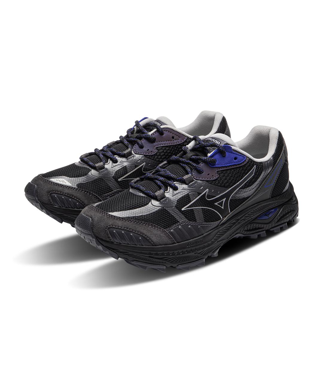 MIZUNO Черные кожаные кроссовки, фото 4