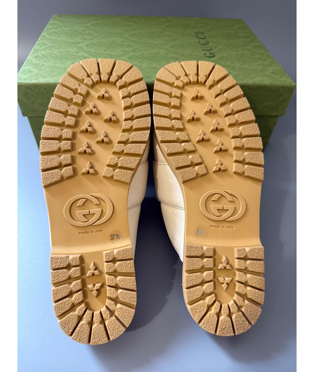 GUCCI Бежевые кожаные мюли, фото 8