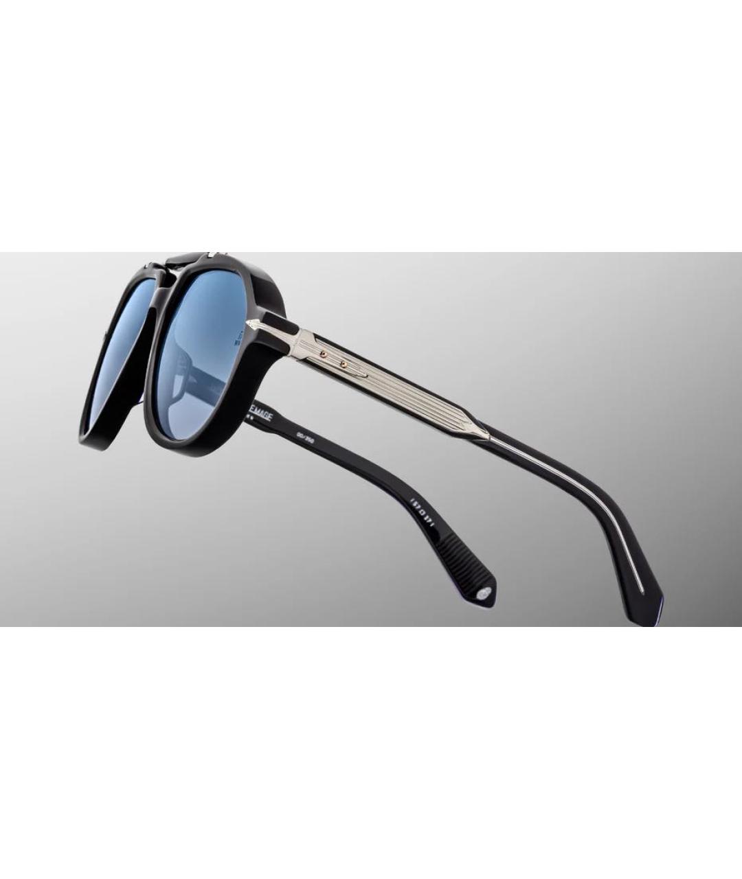 JACQUES MARIE MAGE Темно-синие пластиковые солнцезащитные очки, фото 3