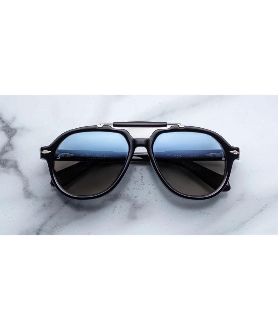 JACQUES MARIE MAGE Темно-синие пластиковые солнцезащитные очки, фото 2