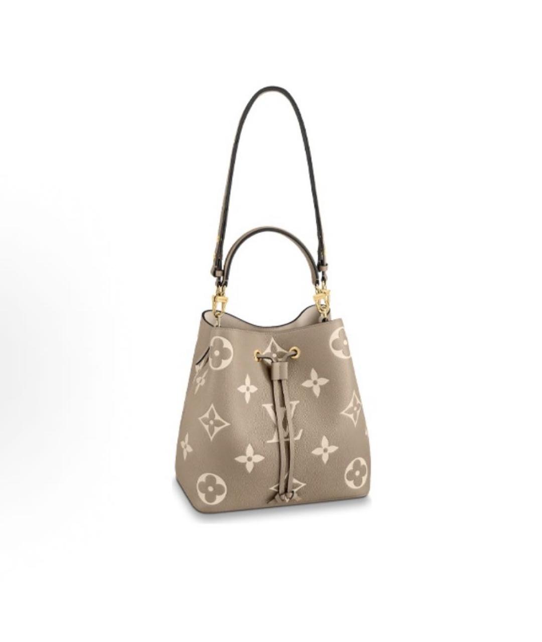 LOUIS VUITTON Бежевая кожаная сумка тоут, фото 2